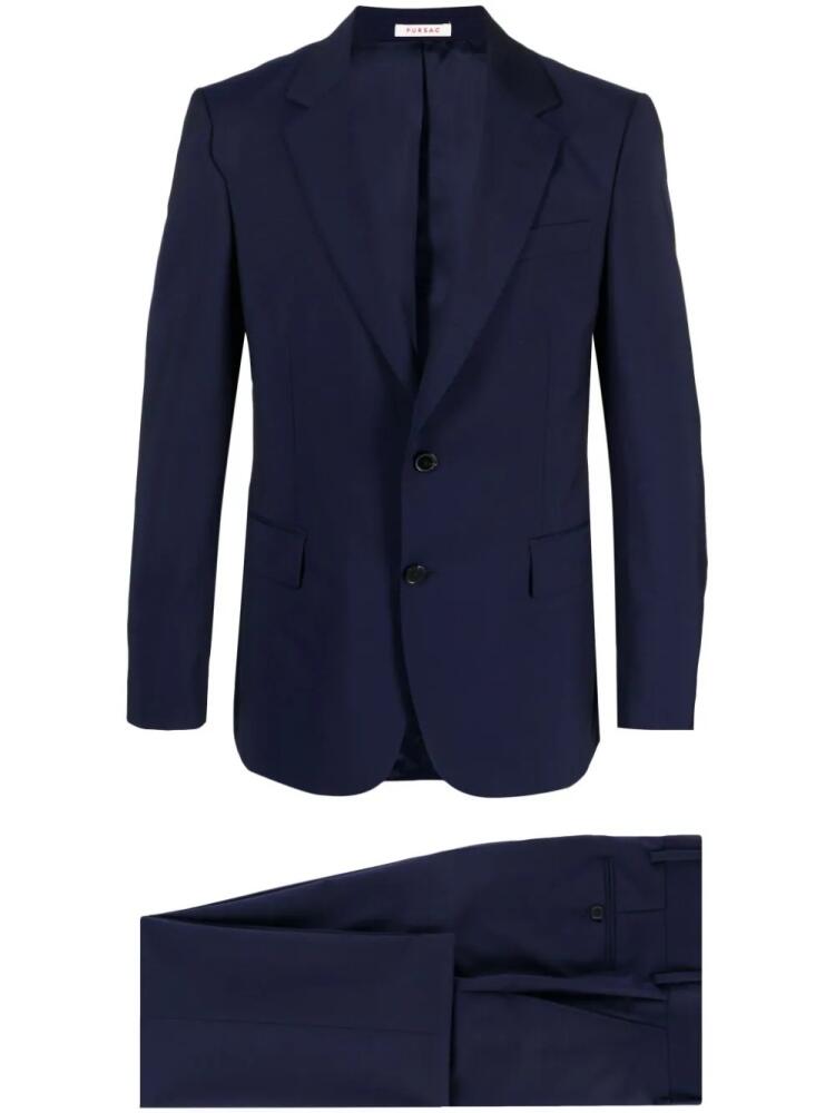 FURSAC peak-lapels single-breasted suit - Blue Cover