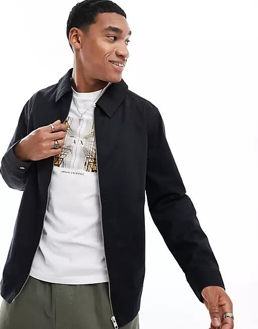 ASOS DESIGN harrington jacket in black Cover