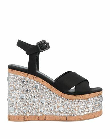 Haus Of Honey Woman Sandals Black Textile fibers Cover