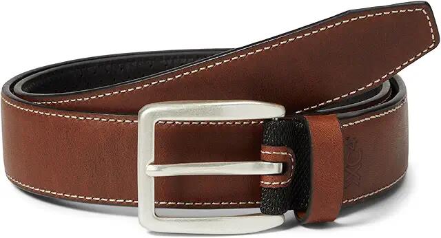 Johnston & Murphy XC4 Sport Casual Belt (Mahogany Leather) Men's Belts Cover