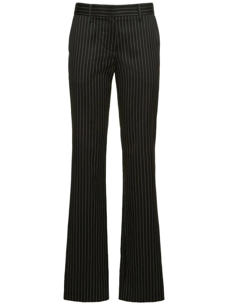 MAGDA BUTRYM Striped Twill Low Rise Pants Cover