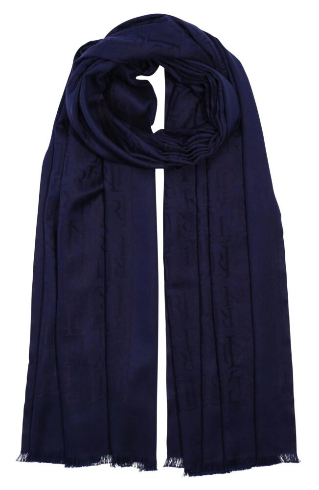 Lauren Ralph Lauren Jacquard Logo Scarf in Navy Cover