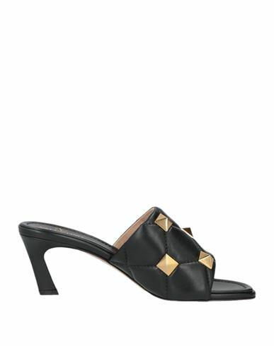 Valentino Garavani Woman Sandals Black Leather Cover