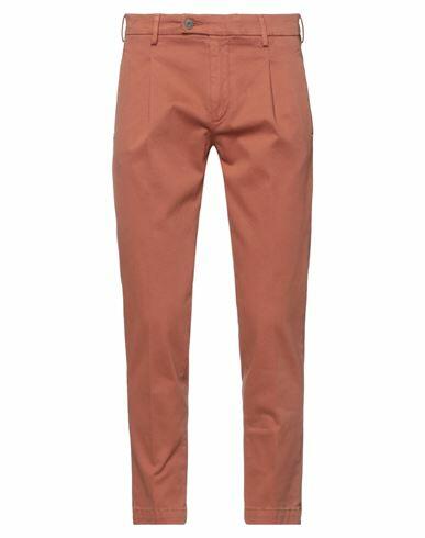 Gabardine Man Pants Rust Cotton, Elastane Cover