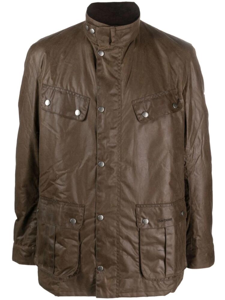 Barbour press-stud crinkled raincoat - Brown Cover