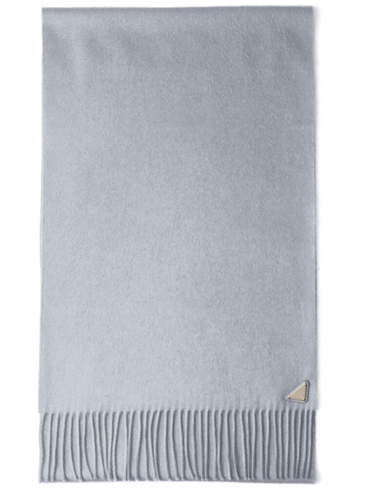 Prada enamel triangle-logo scarf - Grey Cover