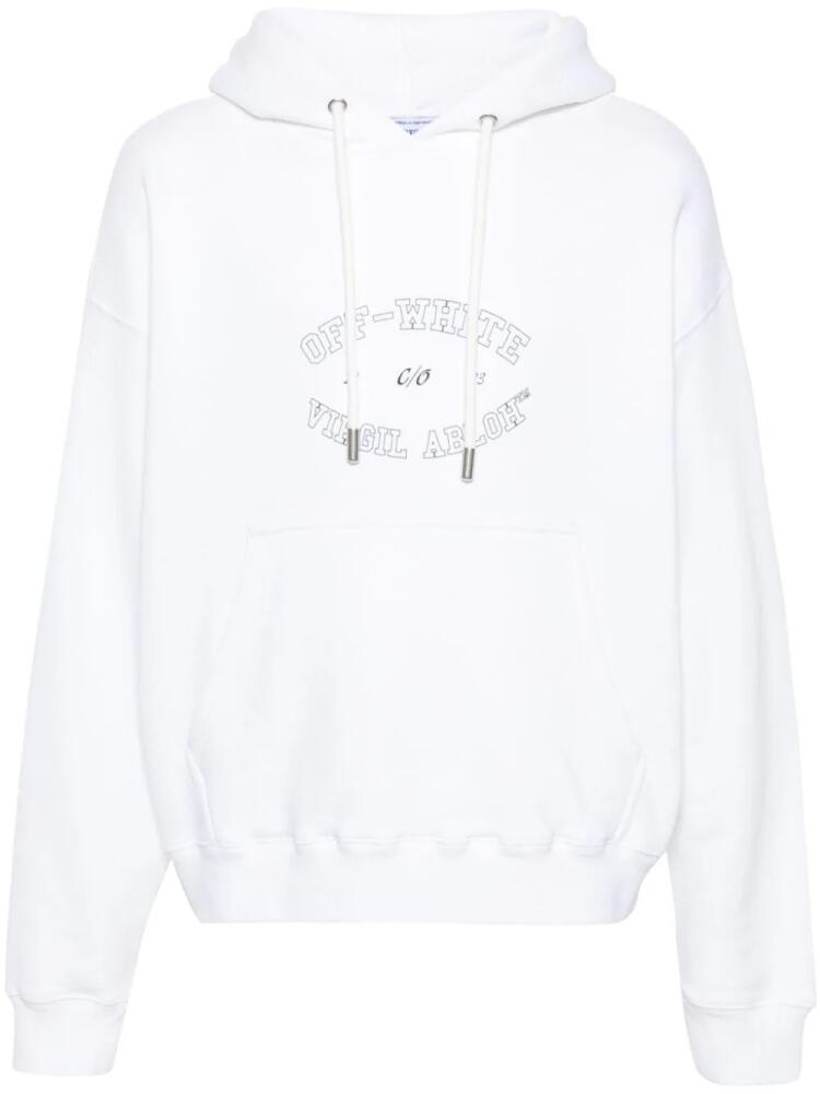 Off-White logo-print cotton hoodie Cover