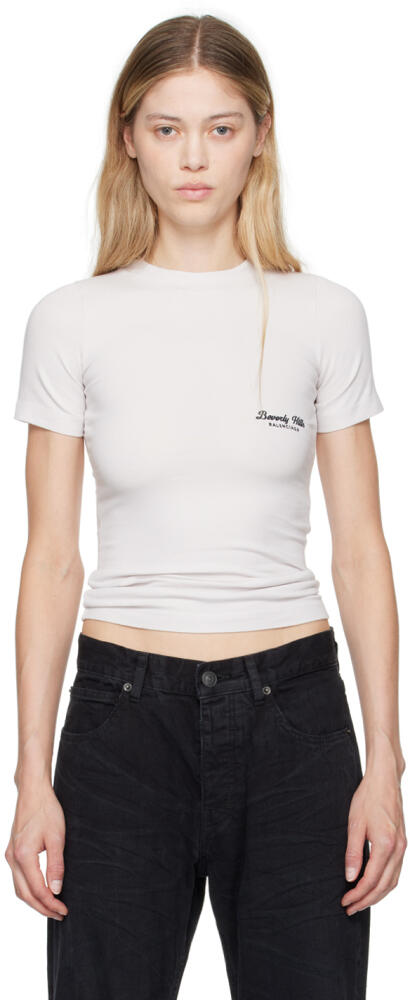 Balenciaga Off-White 'Beverly Hills' Fitted T-Shirt Cover