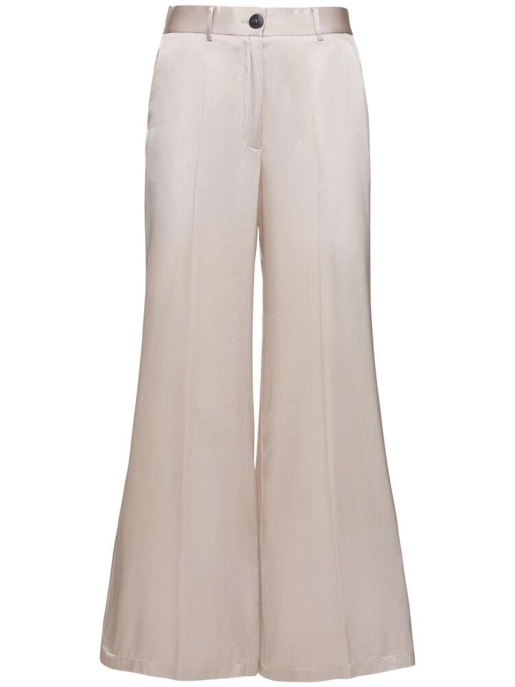 FORTE_FORTE Stretch Heavy Silk Satin Tailored Pants Cover