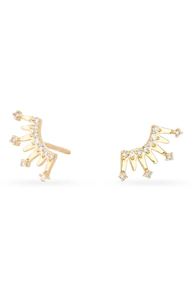 Adina Reyter Crown Post Earrings in Yellow Gold Cover