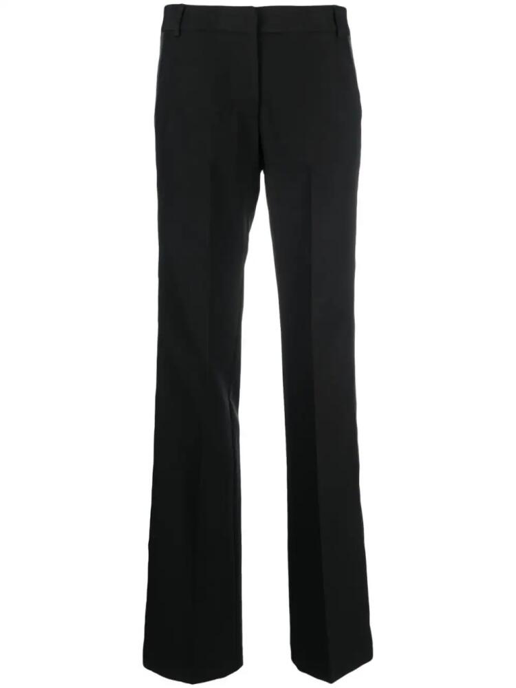 ERMANNO FIRENZE pressed-crease tailored straight-leg trousers - Black Cover