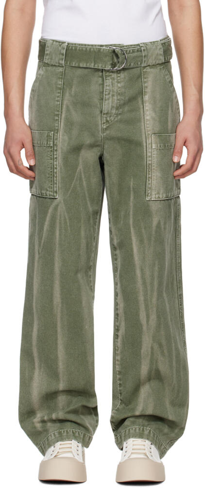 JW Anderson Green Wide-Leg Cargo Pants Cover