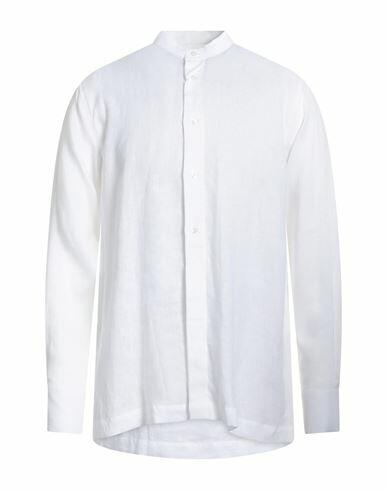 Trussardi Man Shirt White Linen Cover