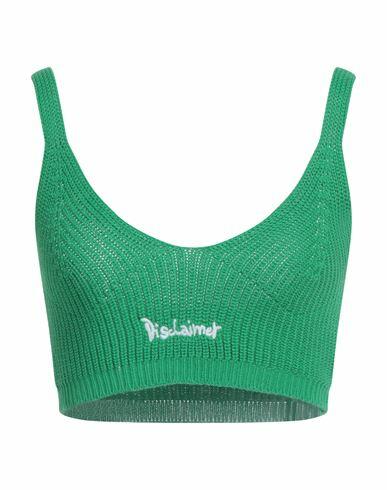 Disclaimer Woman Top Green Cotton Cover