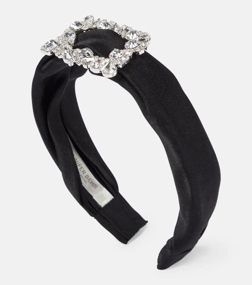 Jennifer Behr Elise embellished silk headband Cover