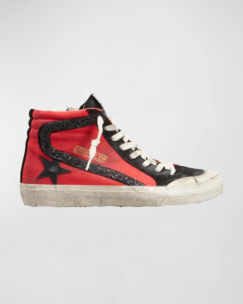 Golden Goose Slide Canvas High-Top Sneakers Cover