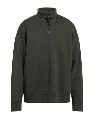 Emporio Armani Man Sweatshirt Military green Cotton, Modal, Wool Cover