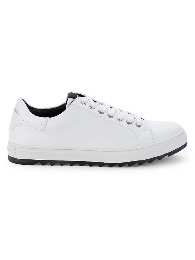 Karl Lagerfeld Paris Men's Sawtooth Leather Sneakers - White Cover