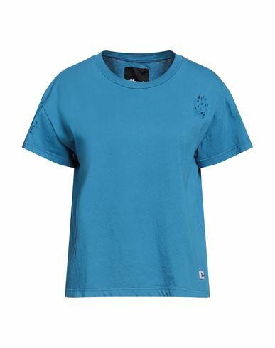 Shoe Woman T-shirt Slate blue Cotton Cover