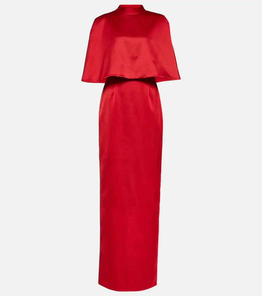 Carolina Herrera Caped satin gown Cover