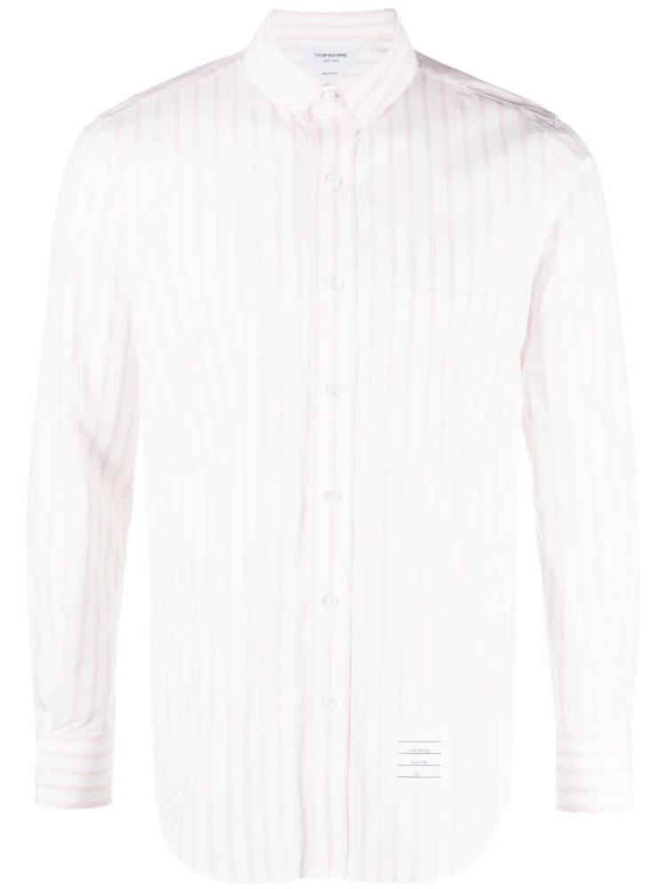 Thom Browne striped long-sleeve cotton shirt - White Cover