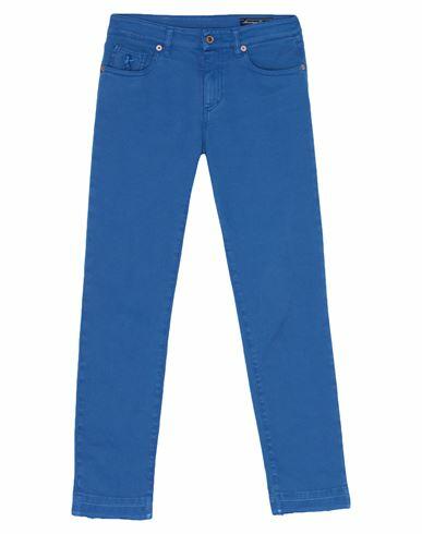 Avantgar Denim By European Culture Woman Pants Bright blue Cotton, Polyester, Elastane Cover