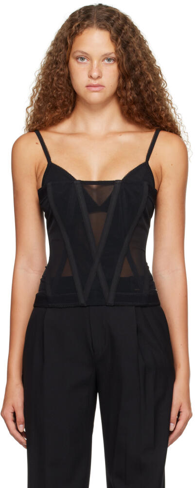 Dion Lee Black Oblique Corset Cover