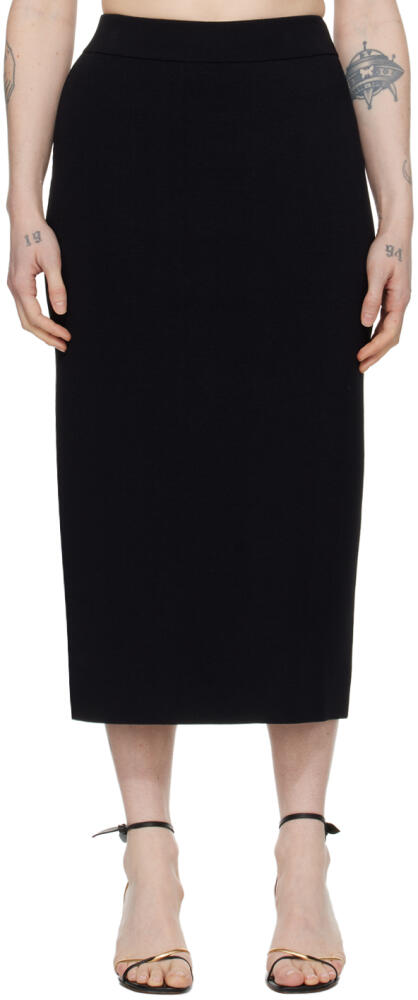 The Frankie Shop Black Solange Midi Skirt Cover