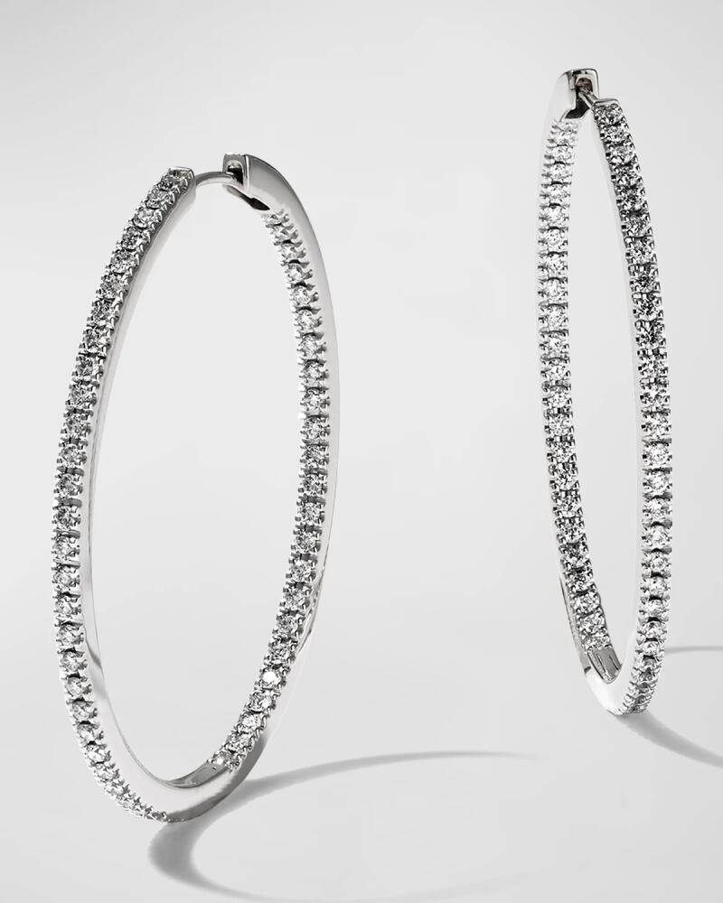 Memoire 18K White Gold & Diamond Infinity Hoop Earrings, 1.25 tdcw Cover