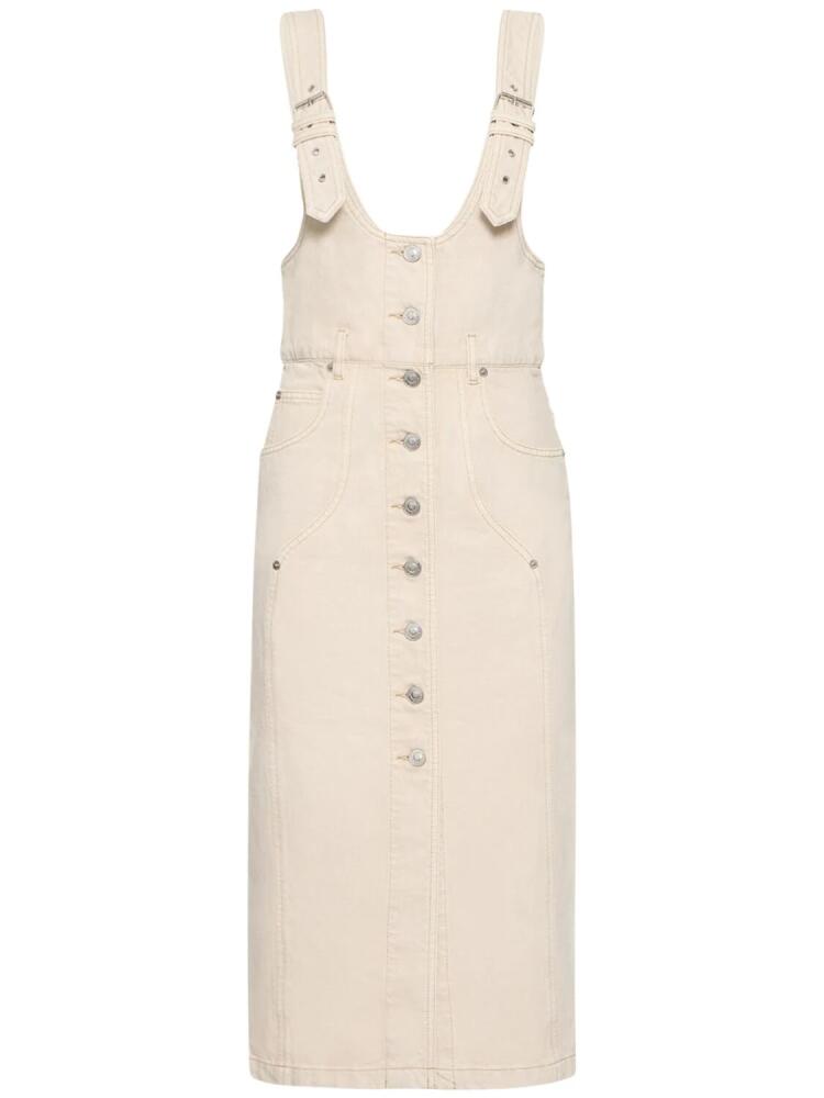 MARANT ETOILE Filipine Cotton Denim Midi Dress Cover