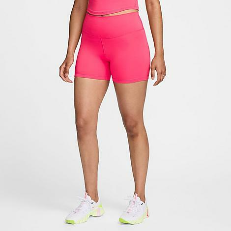 Nike Women's One High-Waisted 5" Biker Shorts in Pink/Aster Pink Cover