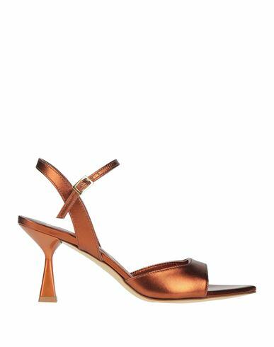 Giampaolo Viozzi Woman Sandals Copper Leather Cover