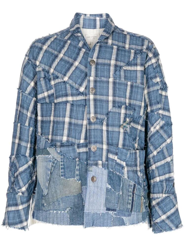 Greg Lauren deconstructed denim jacket - Blue Cover