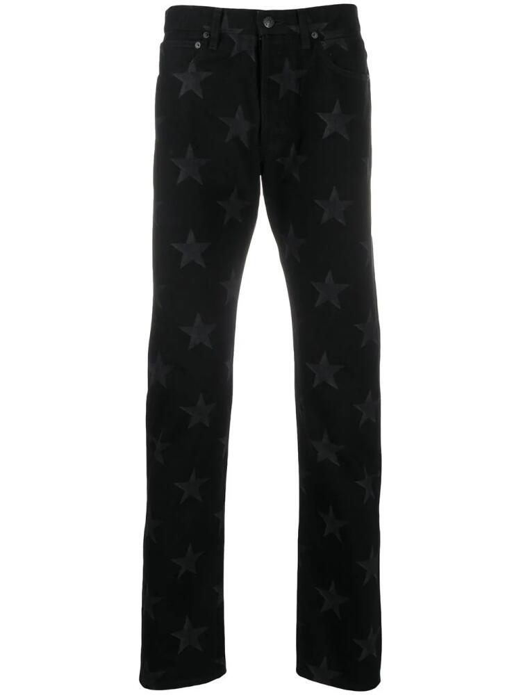 Takahiromiyashita The Soloist star printed cotton trousers - Black Cover