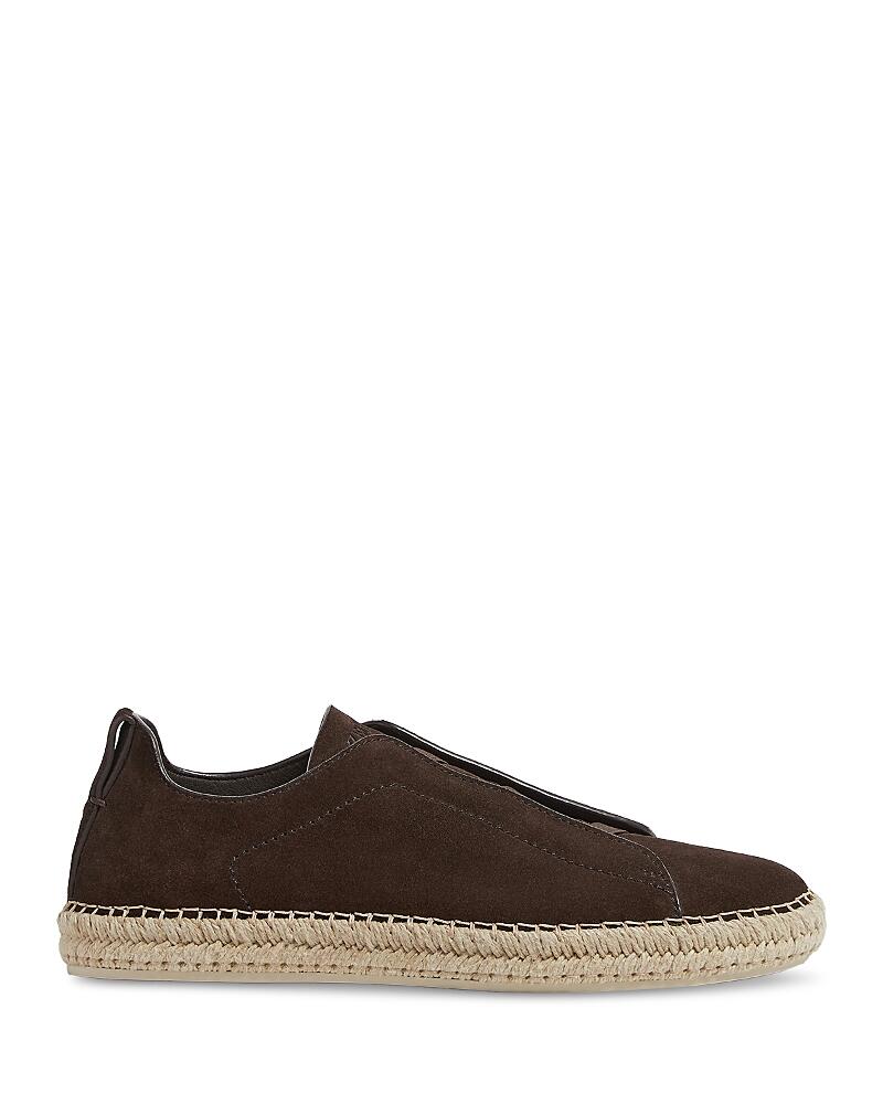 Zegna Men's Suede Triple Stitch Espadrilles Cover