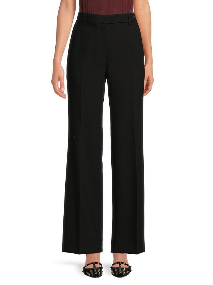 Karl Lagerfeld Paris Women's High Rise Wide Leg Trousers - Black Cover