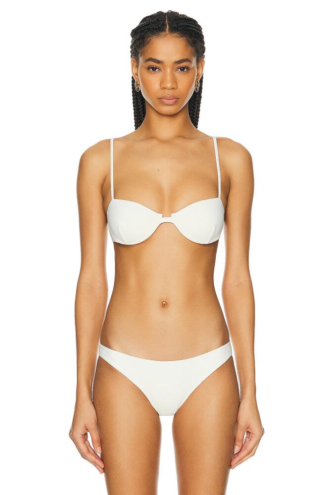 Toteme Bra Bikini Top in White Cover