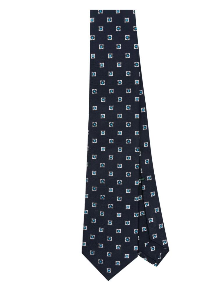 Borrelli silk tie - Blue Cover