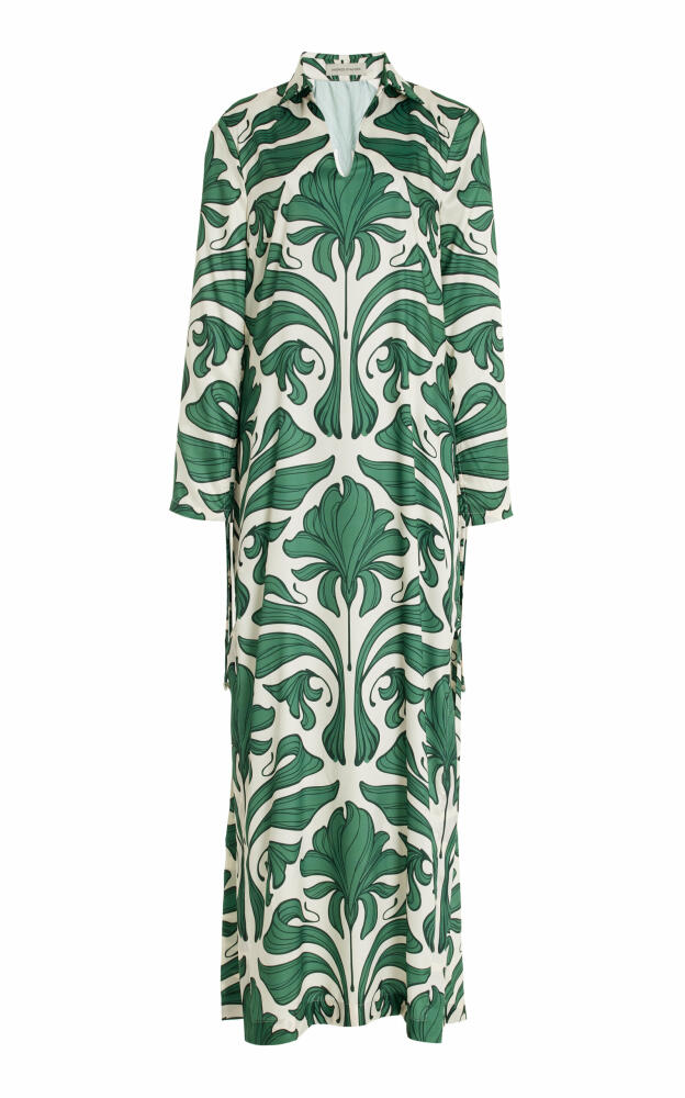 Andres Otalora - Varadero Twill Tunic Maxi Dress - Green Cover