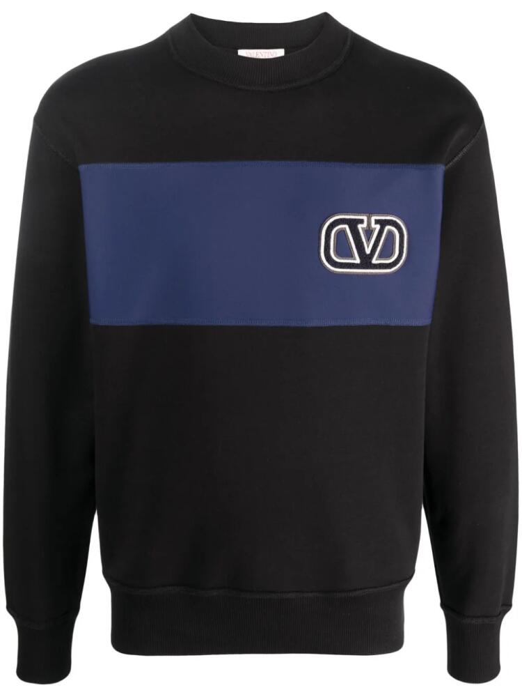 Valentino Garavani VLogo Signature patch cotton sweatshirt - Black Cover