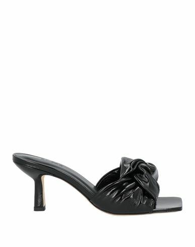 By Far Woman Sandals Black Lambskin Cover