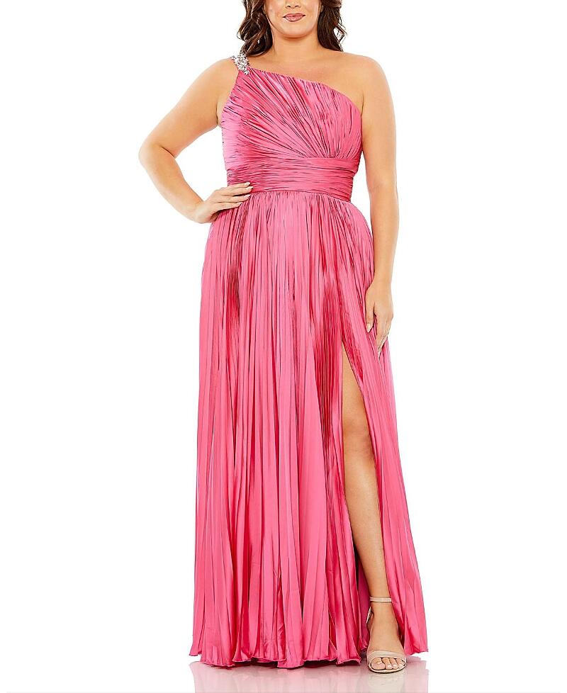 Mac Duggal One Shoulder Sleeveless Embellished Gown Cover