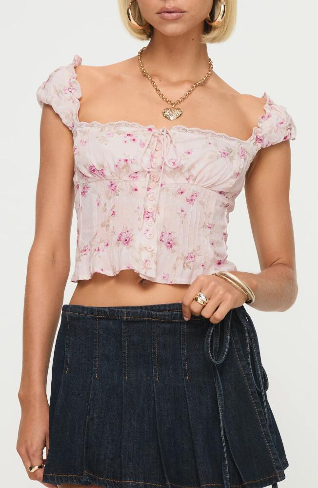 Princess Polly Rinza Floral Corset Top in Pink Cover