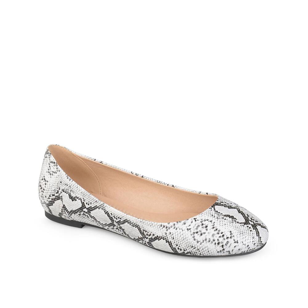 Journee Collection Kavn Ballet Flat | Women's | Black/White Snake Print Cover