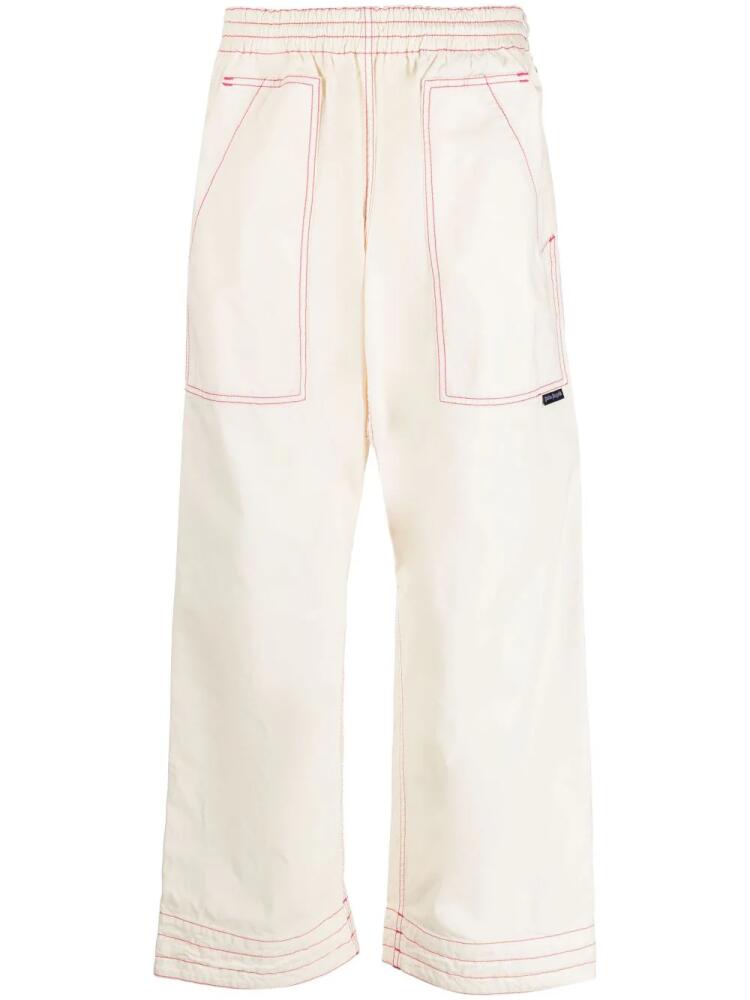 Palm Angels straight-leg elasticated trousers - White Cover