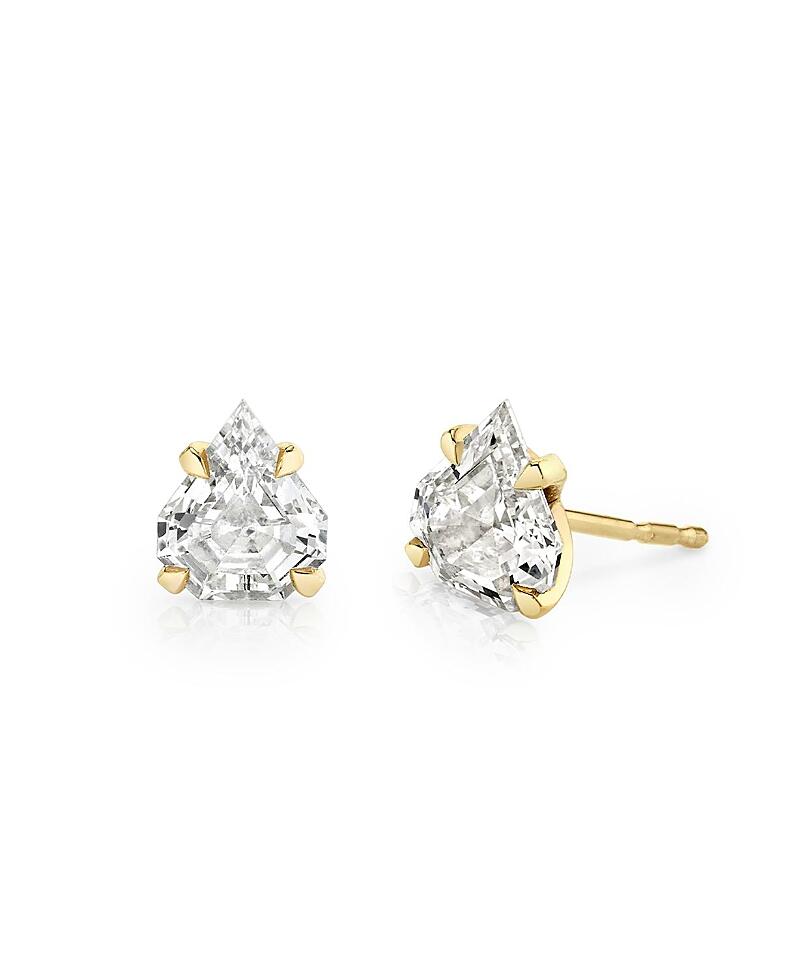 Vrai Lab Grown Diamond Shield Iconic Stud Earrings in 14K White Gold and Gold, 1.5 ct. t. w. Cover