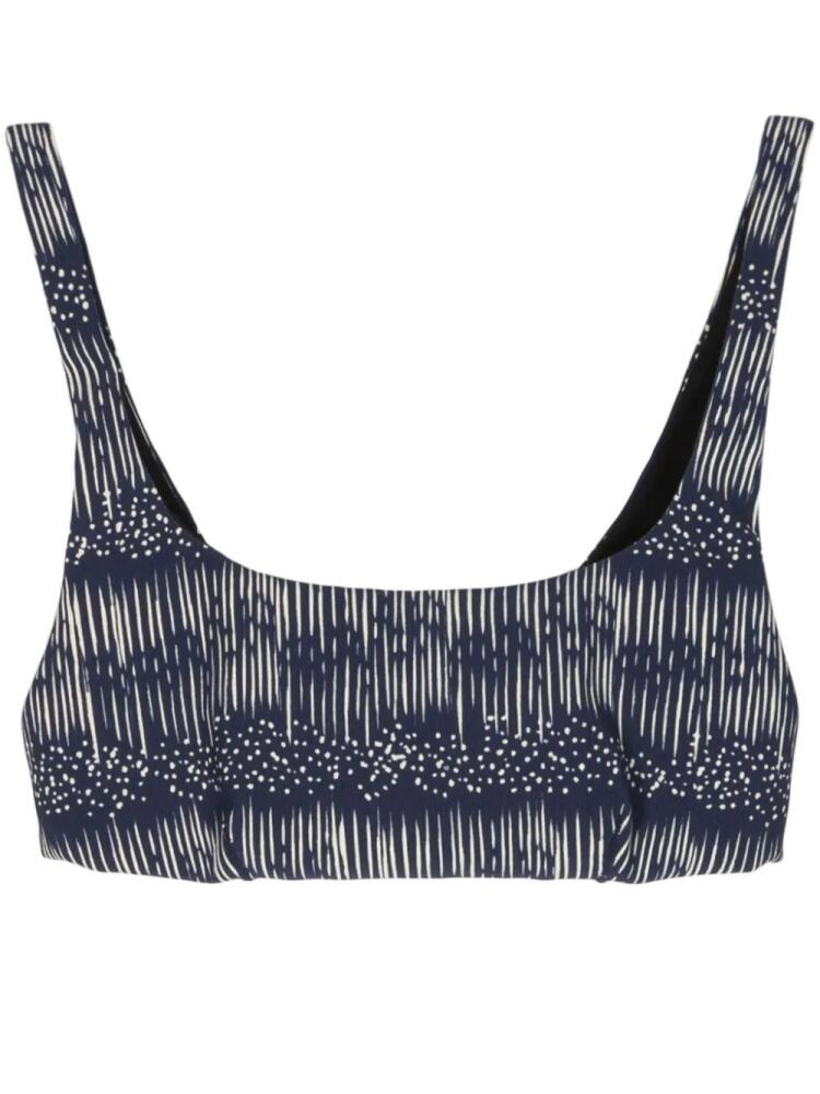 The Upside jacquard-print sports bra - Blue Cover