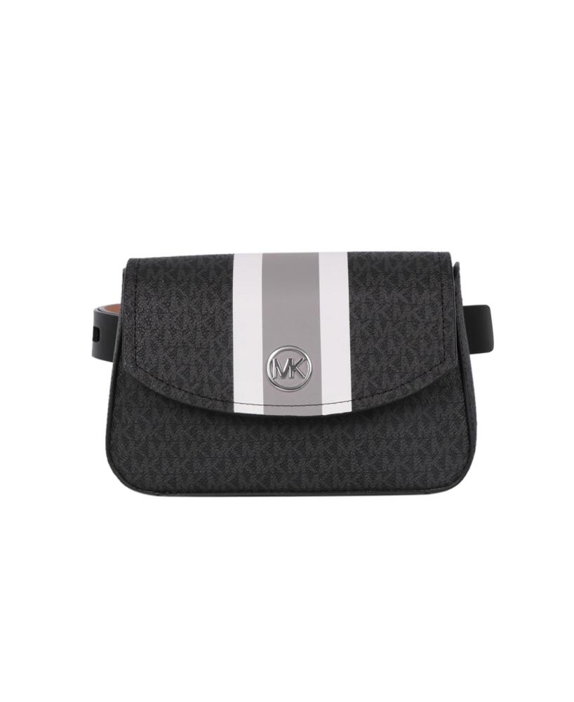 Michael Kors Women's Logo belt bag with stripe - Black Cover