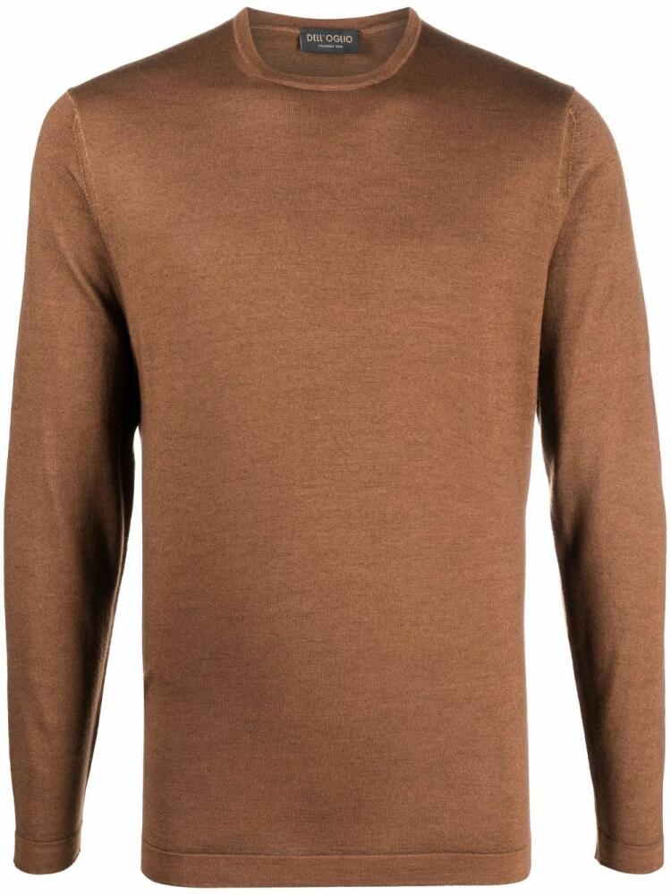 Dell'oglio merino knit crew neck jumper - Brown Cover