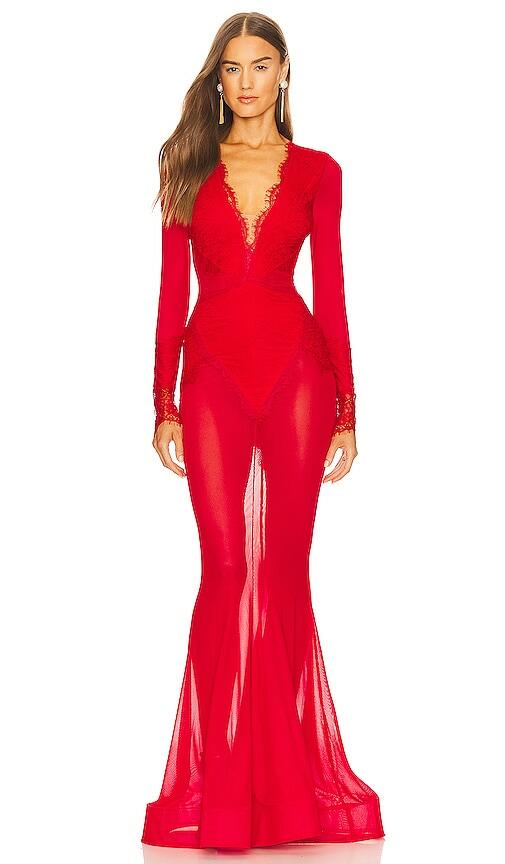 Michael Costello x REVOLVE Martin Gown in Red Cover